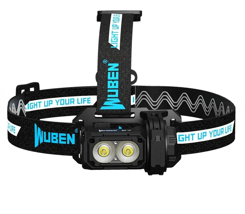 Lanterna LED frontala cu senzor de miscare, reincarcabila, 6 moduri de lumina, IP68,  1800 lumeni, Wuben E7-Sens-NW